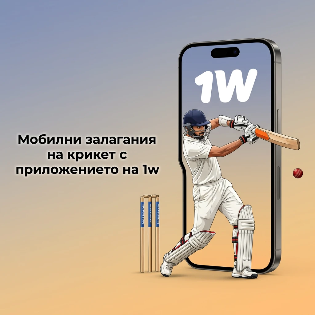 Мобилно приложение 1w за залагания на крикет на Android, iOS и PWA версия — 1w България
