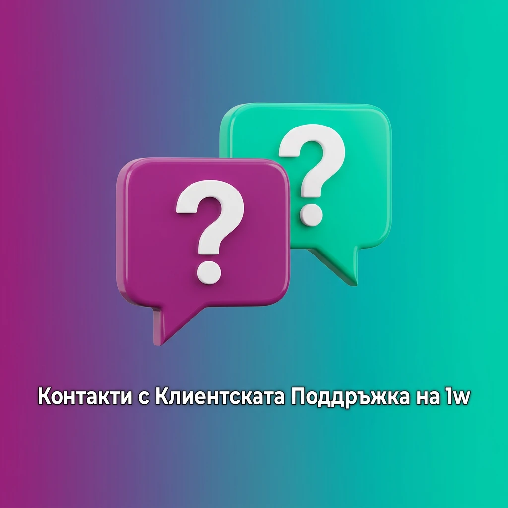 Контакти с клиентската поддръжка на 1w – чат, имейл, Telegram и социални мрежи за помощ — 1w България