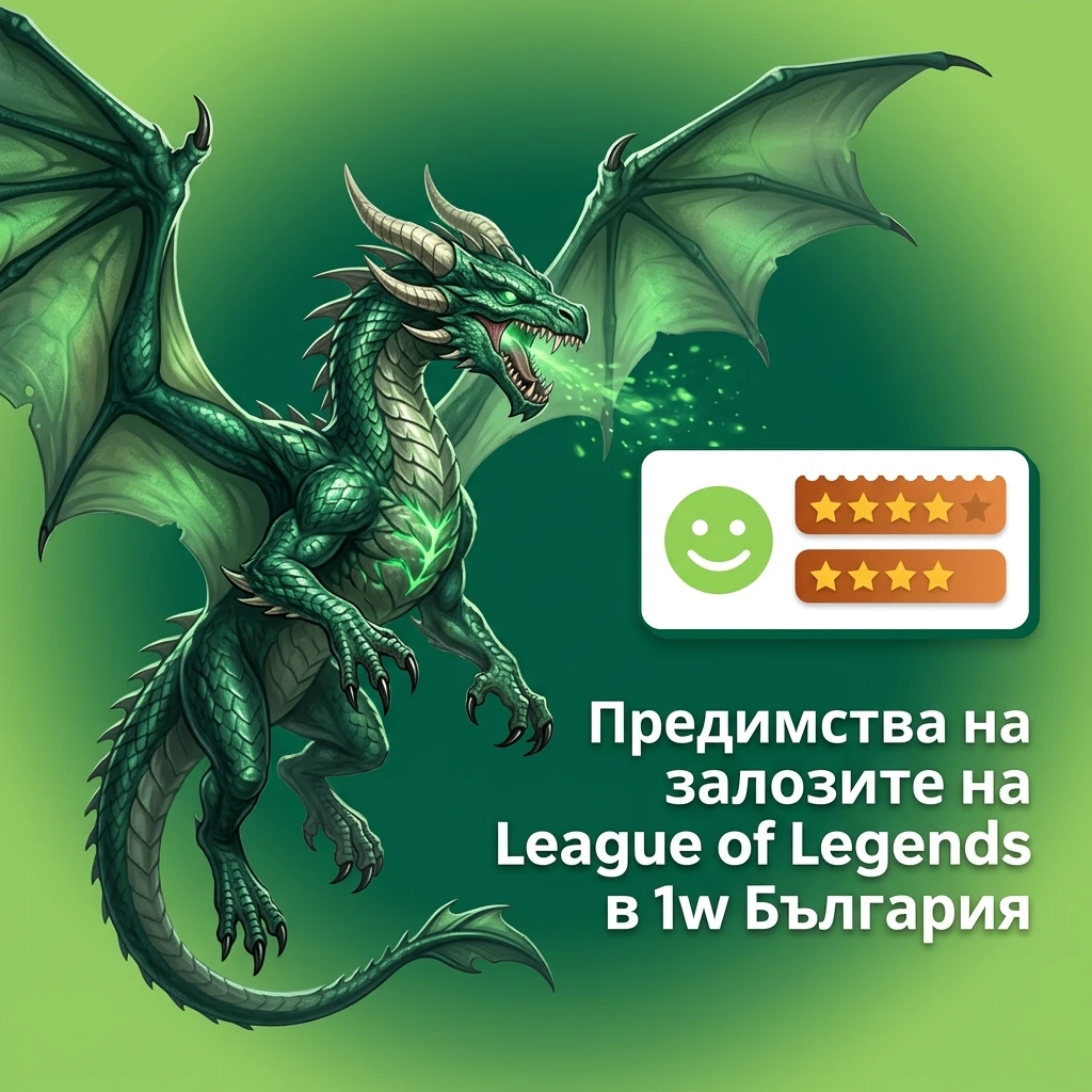 Предимства на залозите на League of Legends в 1w България - бонуси, коефициенти и мобилно приложение
